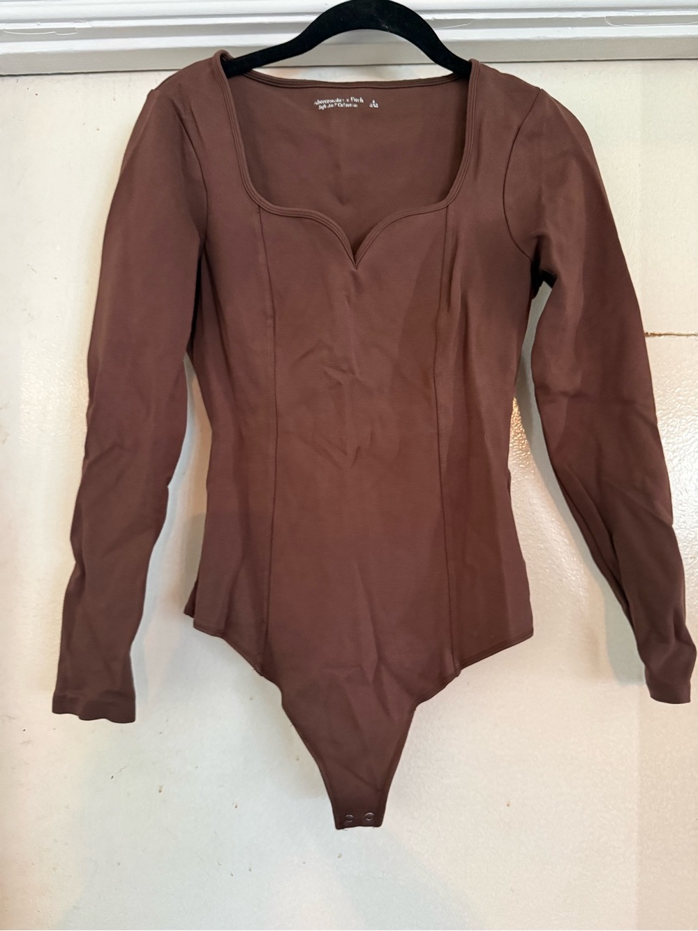 Abercrombie & Fitch Brown Long Sleeve Scoop Neck Bodysuit